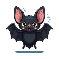 Cute bat Cartoon Vector Icon Illustration Animal Nature Icon Concept Isolated Premium Vector Cartoon