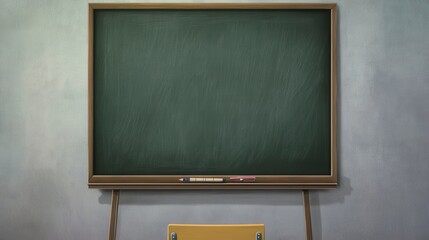 Empty Classroom Blackboard - A Simple School Setting