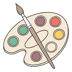palette and brush