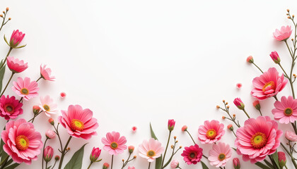 Charming collection of pink tulips on a soft background, ideal for creating warm and inviting banners.