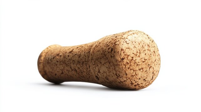 Champagne cork. Isolated on white background