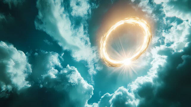 Seraphic halo wards off temptation's shadow in cinematic,hyper-detailed 3d render description:this 3d render depicts a seraphic halo radiating a. seraphic. illustration. Seraphic. Illustration