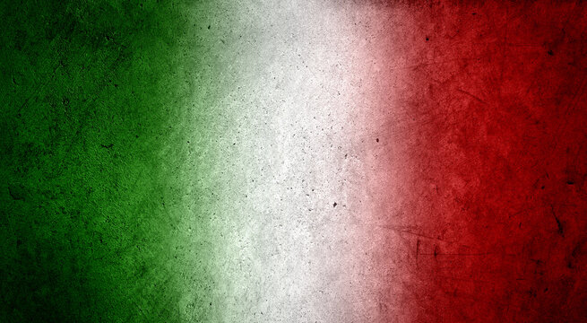 Colors of the Italy flag - Powered by Adobe