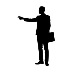 Business leadership silhouette 