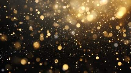 Gold Glittering Fireworks Display Background