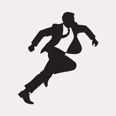 Silhouette of business man 