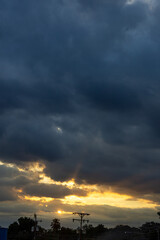 Cloudscape, Colored Clouds at Sunset