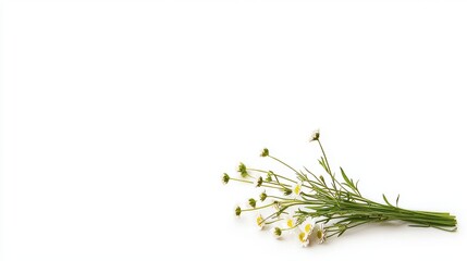 Obraz premium fresh rosemary on white