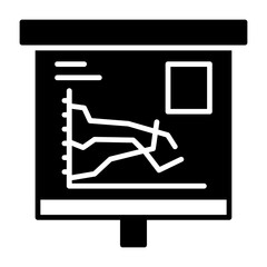 Multiple Line Graph Solid Style Icon