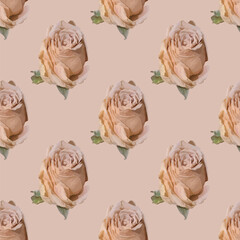 Elegant roses seamless vector pattern