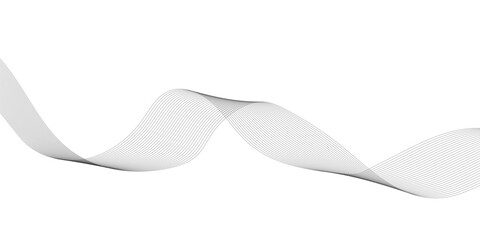 Abstract wavy lines on transparent background with grey smooth element swoosh speed wave modern stream background. Abstract business wave curve lines background