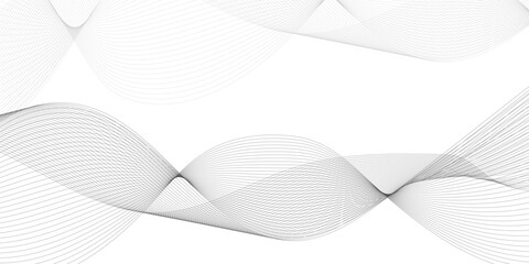 Fototapeta premium Abstract wavy lines on transparent background with grey smooth element swoosh speed wave modern stream background. Abstract business wave curve lines background