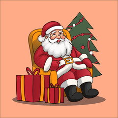 santa claus with presents