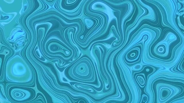 Abstract background with light blue silky wave motion. Fire liquid animation pattern loop