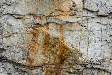 Angeles Crest Scenic Byway, Los Angeles County, California. San Gabriel Mountains. GRANITIC ROCKS / igneous rocks. complexly intrusive as pods and dikes, some as aplite and pegmatite dikes