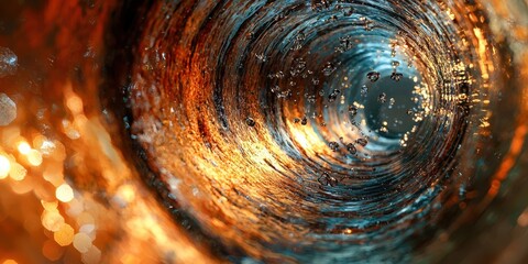 Large, curved, and dark blue water pipe