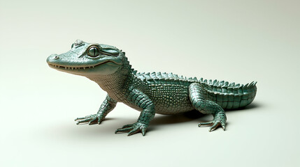Obraz premium Adorable Baby Alligator 3D Render