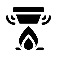 flame glyph icon