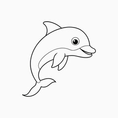 dolphin isolated on white background