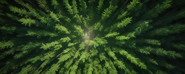 Green radial background with forest floor details, forest, radial