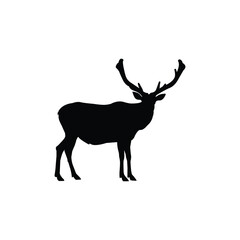 Naklejka premium deer silhouette vector