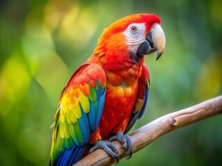 Obraz premium Vibrant Parrot Portrait, Colorful Bird Photography, Exotic Avian Image, Feathered Friend, Jungle Bird