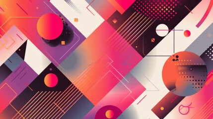 Obraz premium Abstract geometric shapes background illustration