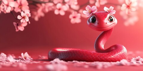 Fototapeta premium snake 2025year