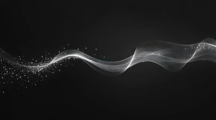 Abstract glowing lines forming a wave pattern futuristic technology design 