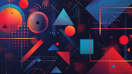 Abstract geometric shapes background illustration