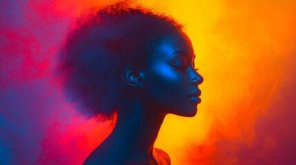 Vibrant Abstract Portrait Illustration