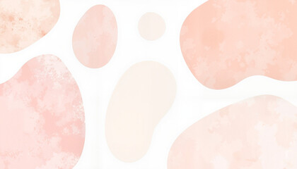 Abstract pastel shapes background with soft pink and beige tones.