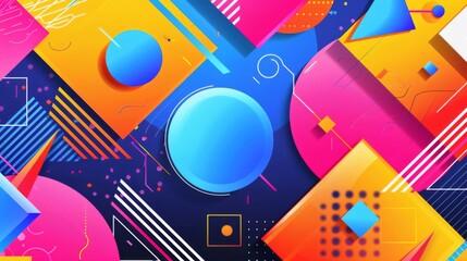 Abstract geometric shapes background illustration