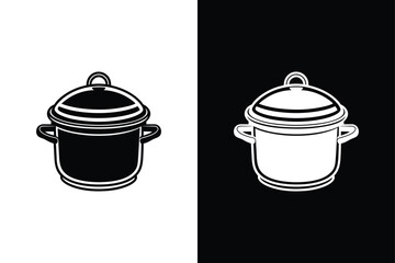 Stock pot icon vector on White Background ,Vector Art Illustration on white background.