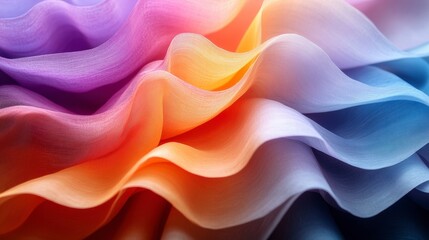 Obraz premium Stunning Fabric Texture Art - Vibrant Colors and Delicate Folds