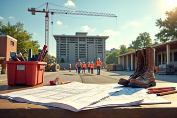 Construction Site Blueprint