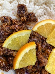 Chinese crispy orange beef 