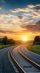 Fototapeta premium Colorful blurred lines depict a fast-moving train in a city, capturing the essence of speed and dynamic urban travel with light and shadow