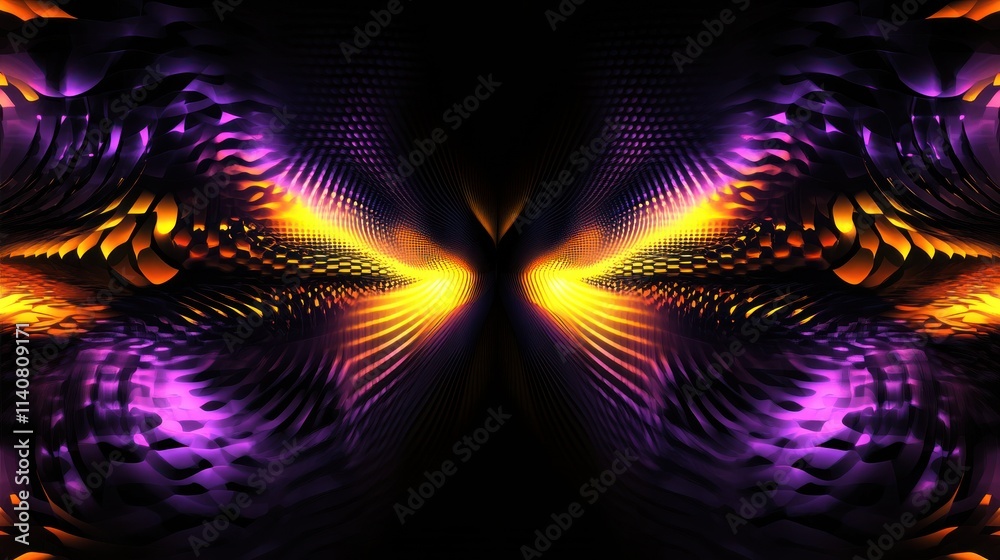 Aufkleber Abstract digital artwork featuring vibrant colors and dynamic shapes.