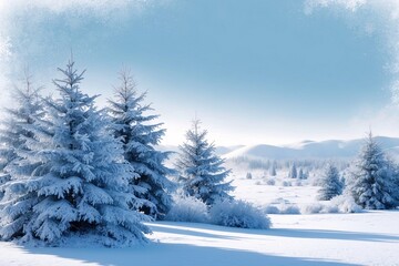 Fototapeta premium Blue Christmas Wallpaper, Blue Christmas Background, Blue Christmas Landscape, Blue Festive Winter Background, Blue Christmas Scene, Blue Winter Wallpaper, Blue Christmas banner