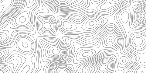 Topographic map. Geographic mountain relief. Abstract lines background. Contour maps. Vector illustration, Modern design with White background with topographic wavy pattern