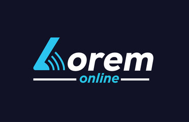 modern internet service logo design template vector