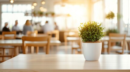 Bright Cafe Scene with Seniors Enjoying Retirement Moments