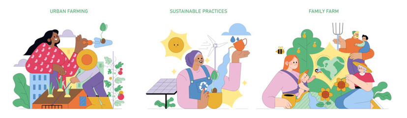 National Agriculture Day. Flat Vector Illustration