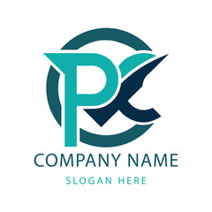 Pc monogram logo design template