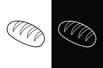 Bread icon vector on White Background ,Vector Art Illustration on white background.