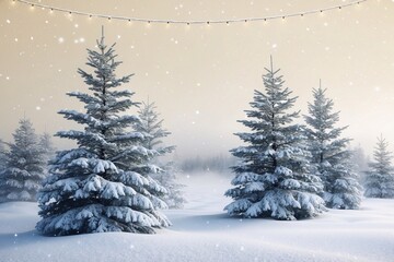 Obraz premium Snowy Christmas Winter Wallpaper, Winter Landscape background, Snowy Christmas Winter Scene Wallpaper, Festive Winter Snow Landscape Background, Christmas Village Wallpaper