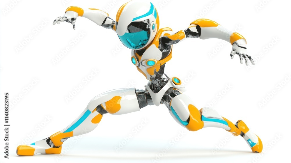 Leinwandbilder a futuristic robot in a dynamic pose, showcasing advanced design and technology.