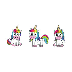 set of funny animals