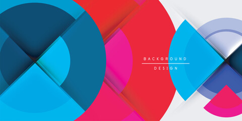 Circle and semi circle geometric background. Vector Illustration For Wallpaper, Banner, Background, Card, Book Illustration, landing page